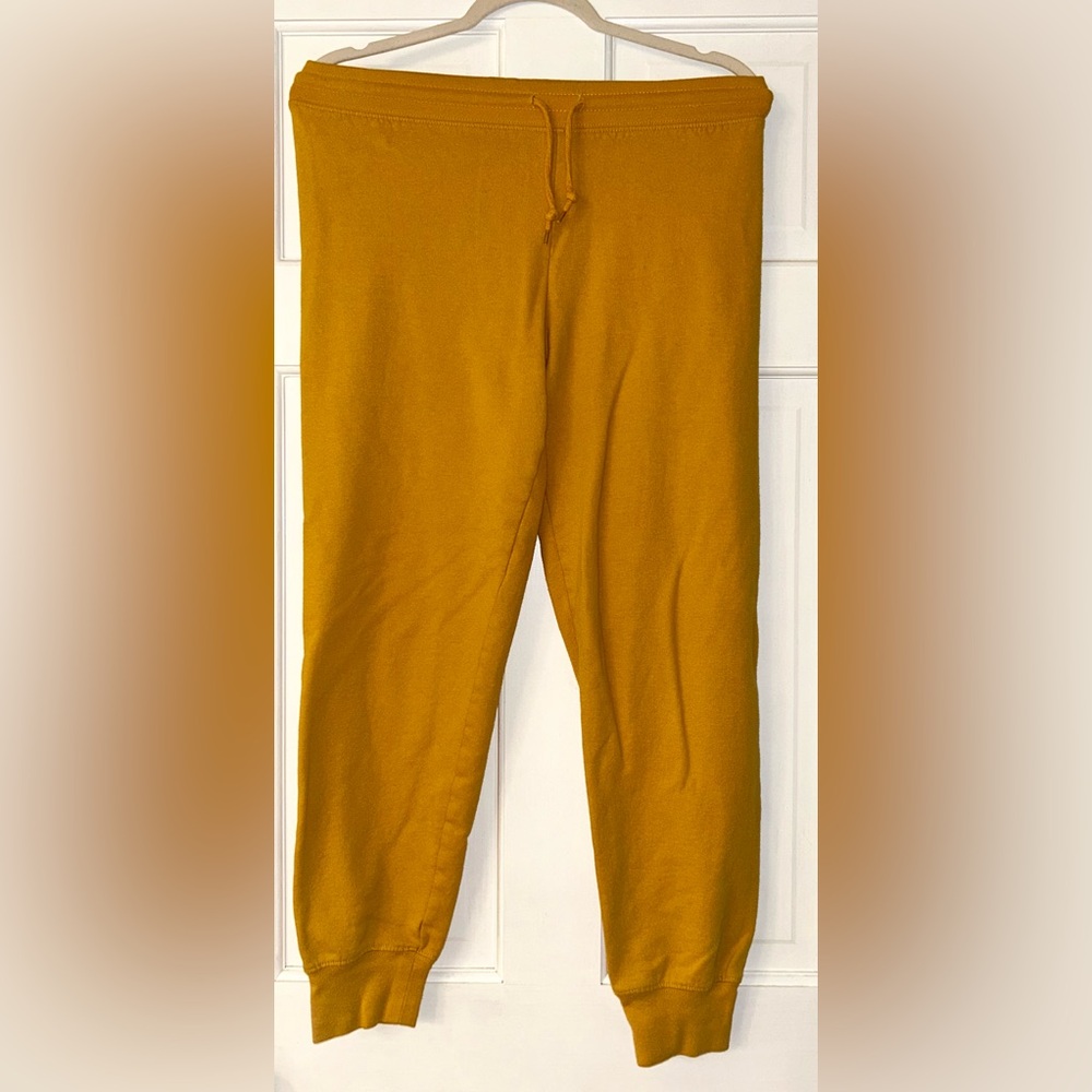 AWAKE Women’s Mustard Sweatpants Cuffed Drawstring